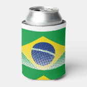 vlag van Brazilië met een halftooneffect Blikjeskoeler (Blikje Voorkant)