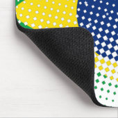 Vlag van Brazilië met halftoon-effect Muismat (Hoek)