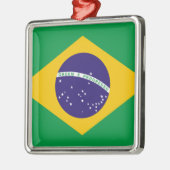 vlag van Brazilië Metalen Ornament (Links)