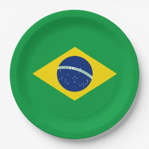 vlag van Brazilië Papieren Bordje