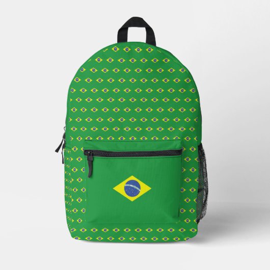 Vlag van Brazilië Patroon | Mochila Bandeira Brasi Bedrukte Rugzak (Voorkant)