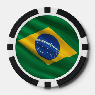 vlag van Brazilië Pokerchips