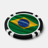 vlag van Brazilië Pokerchips (Enkel)