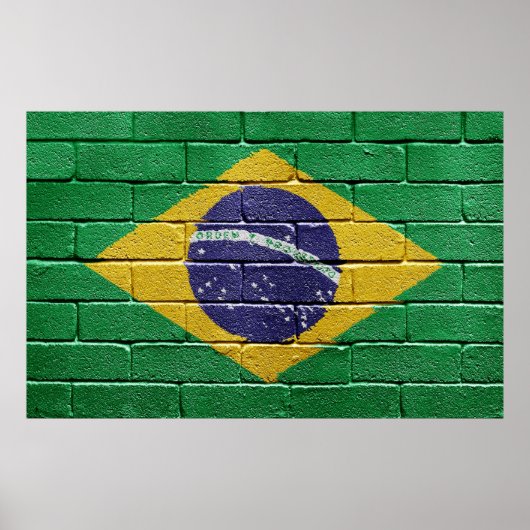 vlag van Brazilië Poster (Voorkant)