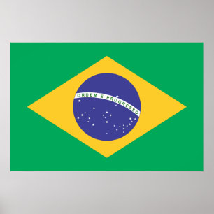 Vlag van Brazilië Poster