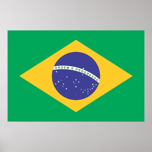 Vlag van Brazilië Poster (Voorkant)