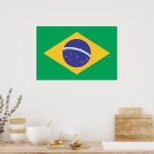 Vlag van Brazilië Poster (Keuken)