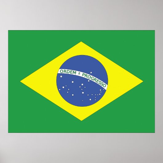 vlag van Brazilië Poster (Voorkant)