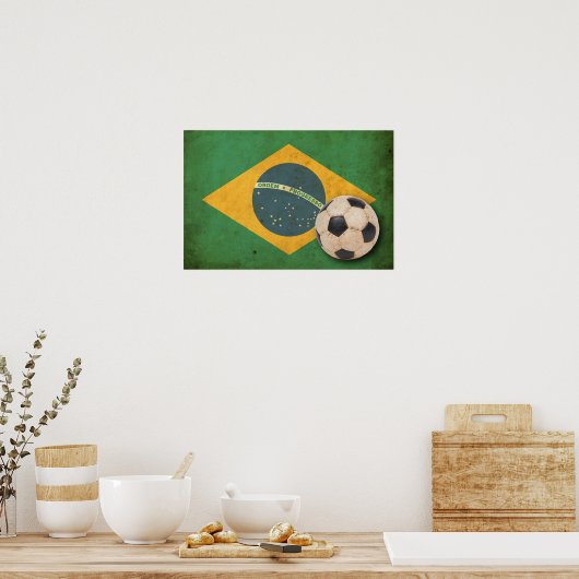 vlag van Brazilië Poster (Keuken)