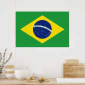 Vlag van Brazilië Poster (Keuken)