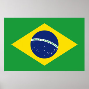Vlag van Brazilië Poster