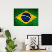  vlag van Brazilië Poster (Thuiskantoor)