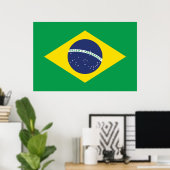 vlag van Brazilië Poster (Thuiskantoor)