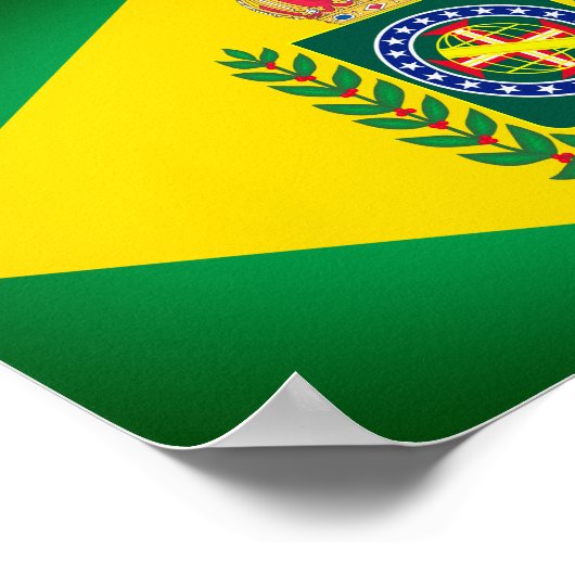 vlag van Brazilië Poster (Hoek)