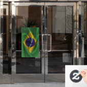 Vlag van Brazilië Raamsticker (Kantoordeur)