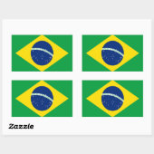 vlag van Brazilië Rechthoekige Sticker (Vel)