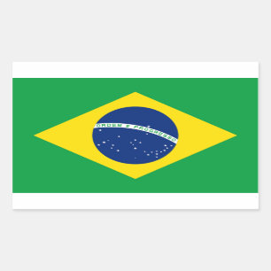 vlag van Brazilië Rechthoekige Sticker