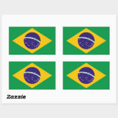 vlag van Brazilië Rechthoekige Sticker (Vel)