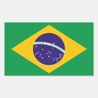 vlag van Brazilië Rechthoekige Sticker