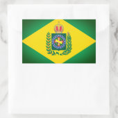vlag van Brazilië Rechthoekige Sticker (Tas)