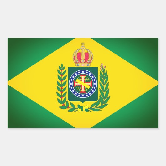 vlag van Brazilië Rechthoekige Sticker (Voorkant)