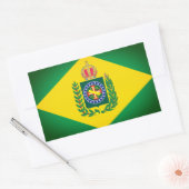 vlag van Brazilië Rechthoekige Sticker (Envelop)