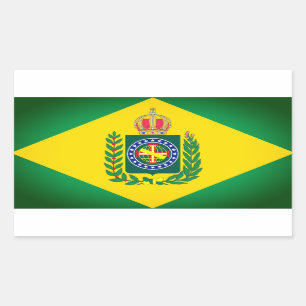 vlag van Brazilië Rechthoekige Sticker