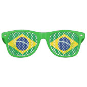 vlag van Brazilië Retro Zonnebril (Voorkant)