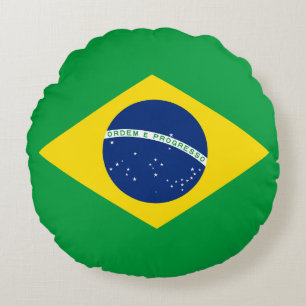 vlag van Brazilië Rond Kussen