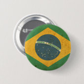 vlag van Brazilië Ronde Button 5,7 Cm (Voorkant /achterkant)