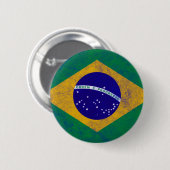  vlag van Brazilië Ronde Button 5,7 Cm (Voorkant /achterkant)