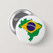 vlag van brazilië ronde button 5,7 cm (Voorkant /achterkant)