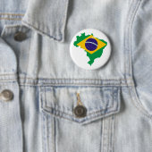 vlag van brazilië ronde button 5,7 cm (In situ)