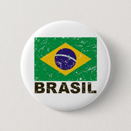 vlag van Brazilië Ronde Button 5,7 Cm (Voorkant)