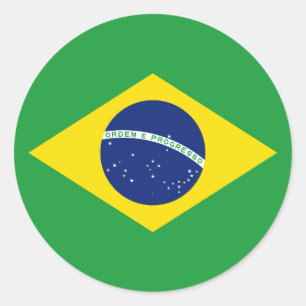 Vlag van Brazilië Ronde Sticker