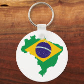 vlag van brazilië sleutelhanger (Voorkant)