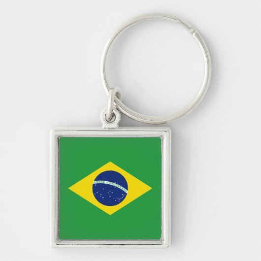 Vlag van Brazilië Sleutelhanger (Voorkant)