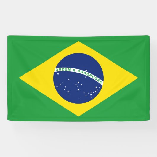 Vlag van Brazilië Spandoek (Horizontaal)