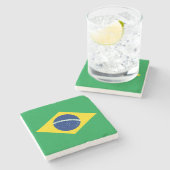 vlag van Brazilië Stenen Onderzetter (Zijkant)