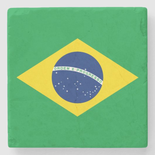 vlag van Brazilië Stenen Onderzetter (Voorkant)