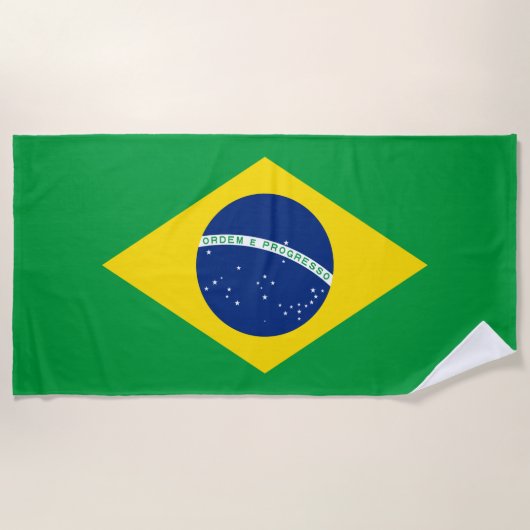 vlag van Brazilië Strandlaken (Voorkant)