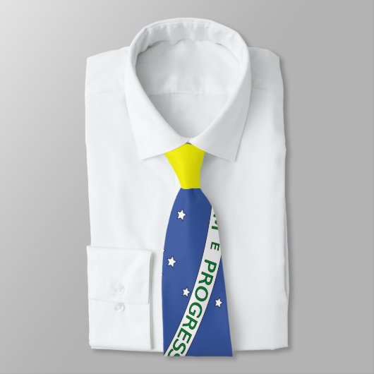 vlag van Brazilië Stropdas (Gebonden)