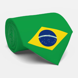 vlag van Brazilië Stropdas