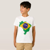 vlag van brazilië t-shirt (Voorkant volledig)