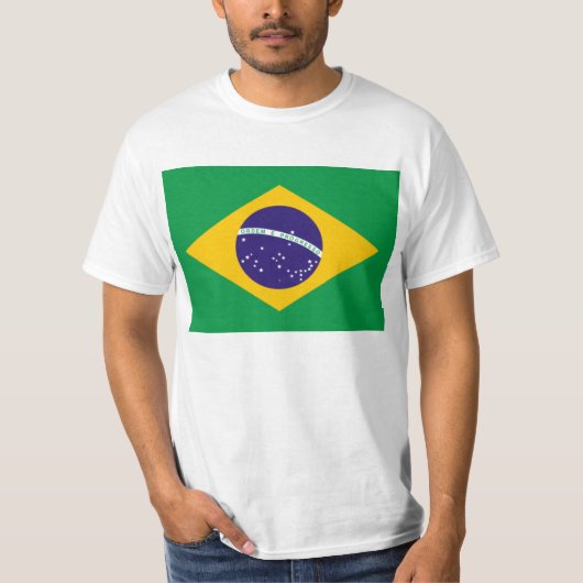 Vlag van Brazilië T-Shirt (Voorkant)