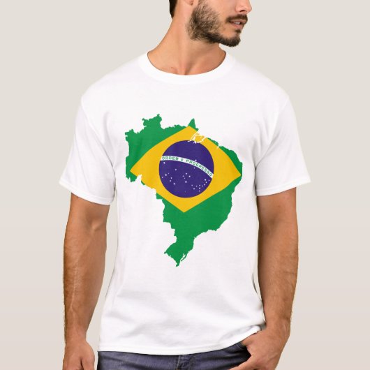 vlag van brazilië t-shirt (Voorkant)