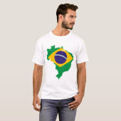 vlag van brazilië t-shirt (Voorkant volledig)