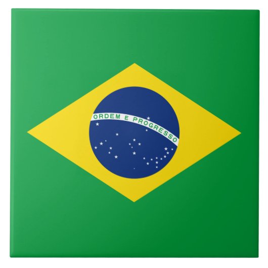 vlag van Brazilië Tegeltje (Voorkant)