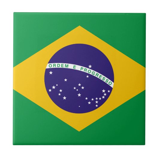 vlag van Brazilië Tegeltje (Voorkant)