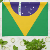 vlag van Brazilië Theedoek (Gevouwen)